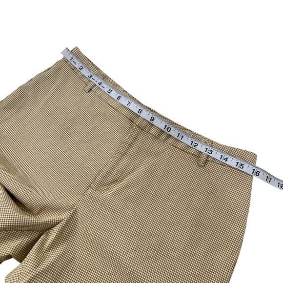 Old Navy Vintage Y2k Women Stretch Musthard Houndstooth Pants SZ10 Straight Leg - Picture 4 of 12